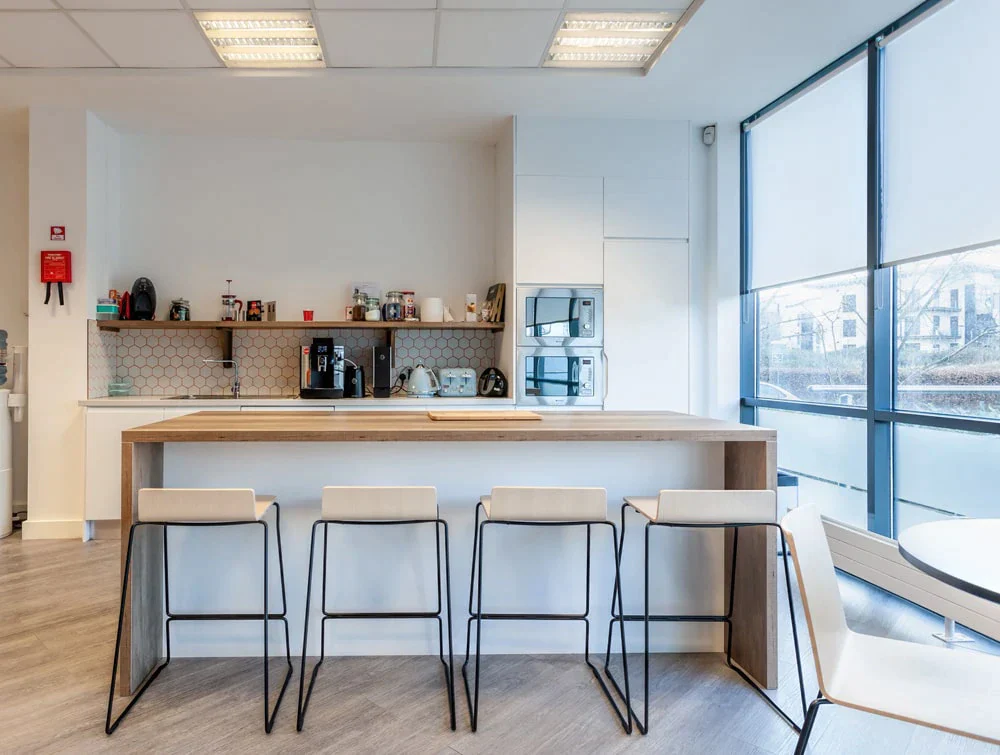 Fold-Ireland-Office-Canteen-Wooden-Table-with-High-Stool