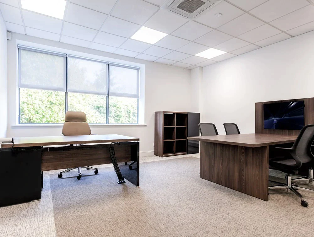 National-Technologies-Office-Executive-Manager-Desks-Dark-Walnut-with-Storage-and-Chairs